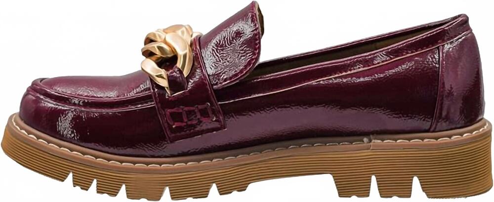 NEW CORKYS FOOTWEAR women's not literally slip-on lug sole loafer in dark red cr